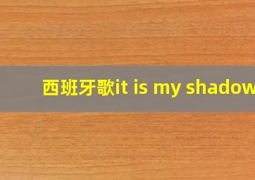 西班牙歌it is my shadow